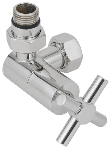 Сунержа 022-1410-1234 Вентиль 3D левый (крест) G 1/2" НР х G 3/4" НГ (Матовая шампань)