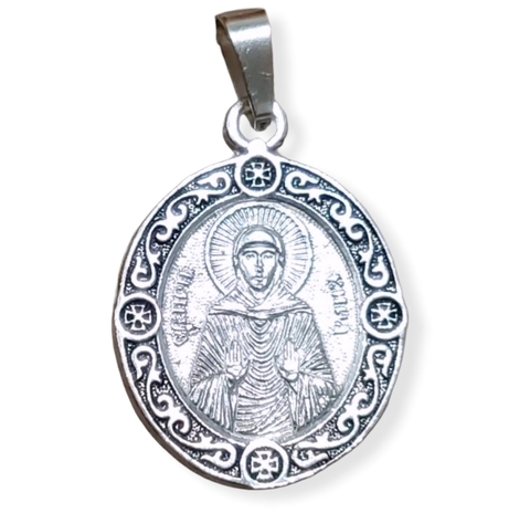 Нательная именная икона святая Кира с серебрением