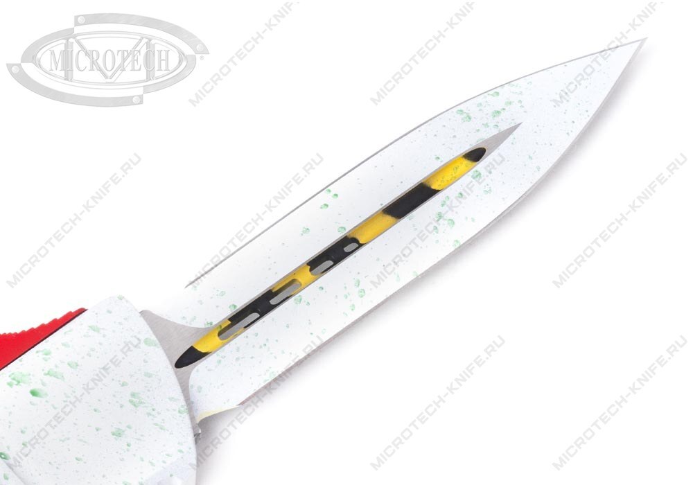 Нож Microtech Combat Troodon 142-1GBS Ghostbuster Slime White - фотография 