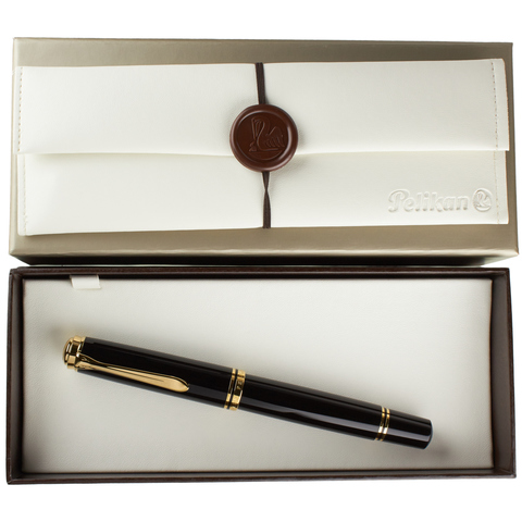 Ручка перьевая Pelikan Souverän® M1000 Black GT, F (987388)