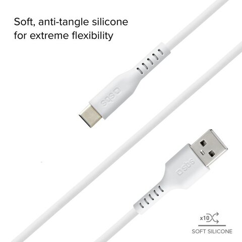 USB Nylon Data Cable white Type - C