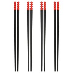 Набор палочек для еды IKEA FOSSTA, Пластик, Черный, 24 см, 4 пары