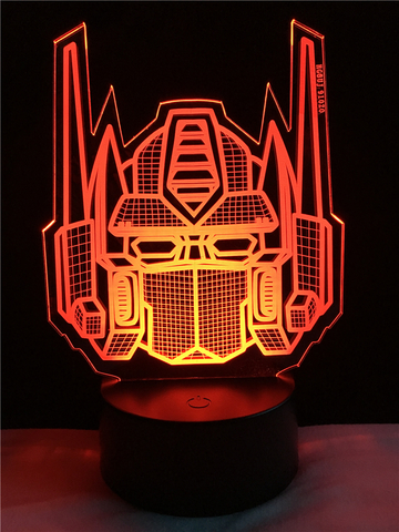 3D светильник с пультом Трансформер Оптимус Прайм — 3D light remote control Transformer Optimus Prime