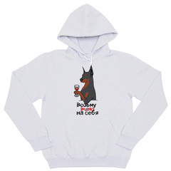 Толстовка "Доберман - вино"