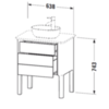 Duravit Luv База напольная, 743x688x450,1  выдв.ящик,1 выдв.ящик, цвет темно-синий шелковисто-матовый LU956509898