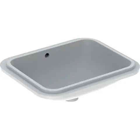 Geberit VariForm Раковина с установкой под столешницу прямоугольной формы, Т1=45х35 см, без отв. под смеситель, с отв. перелива