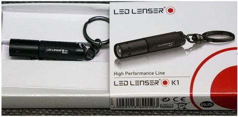 Фонарь ручной Led Lenser K1, чёрный, светодиодный, LR41x4 (8201)