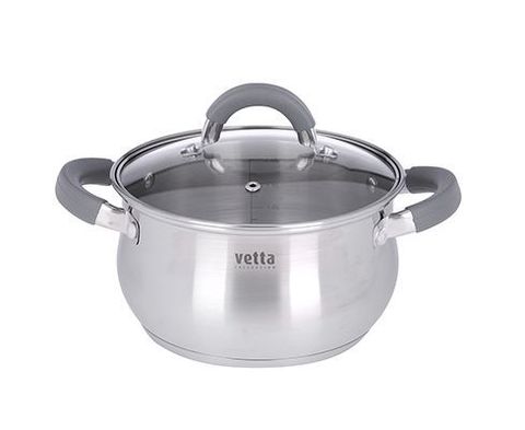 Кастрюля Vetta Вена (18*10, 5 см) 2, 6 л. со стекл. крышкой, индукция - купить