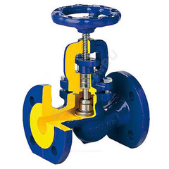 Клапан запорный сталь 215F Ду 32 Ру40 Тмакс=450 оС фл сальниковый Zetkama 215F032E00