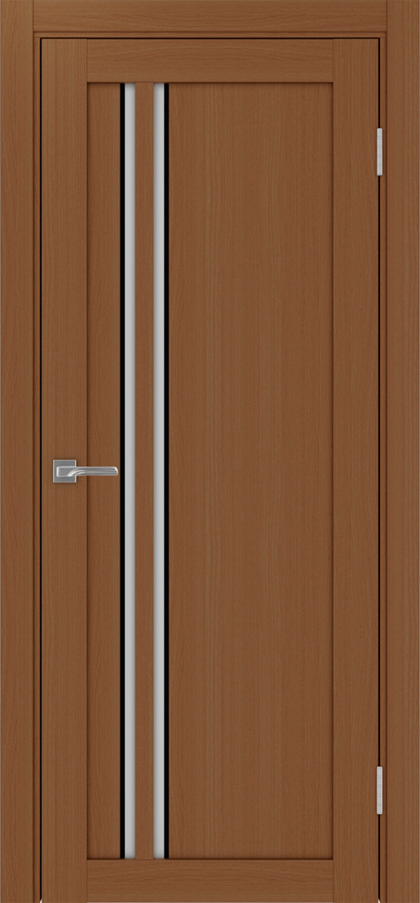 Дверь межкомнатная Оптима Порте Турин 525.121 АПС молдинг SB, цвет орех, экошпон, стекло мателюкс