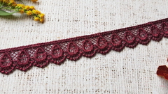 Кружево плетеное, ш. 2-2,2 см, сливовый
