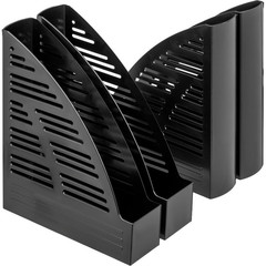Вертикальный накопитель Attache пластиковый черный ширина 70 мм (4 штуки в упаковке)
