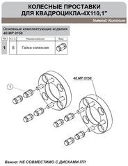 Проставки ступичные 4х110/1