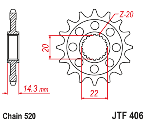 Звезда ведущая JTF406 16