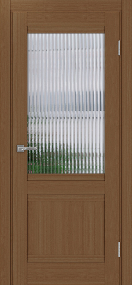 Дверь межкомнатная Оптима Порте Турин 502U.21, цвет орех, экошпон, стекло мору
