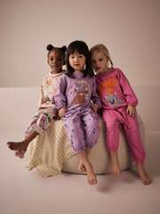 Пижама для девочки Next AC0-779, 3 шт., Бежевый, Розовый, Фиолетовый