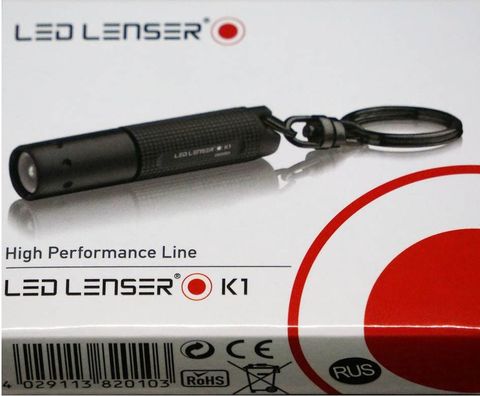Фонарь ручной Led Lenser K1, чёрный, светодиодный, LR41x4 (8201)