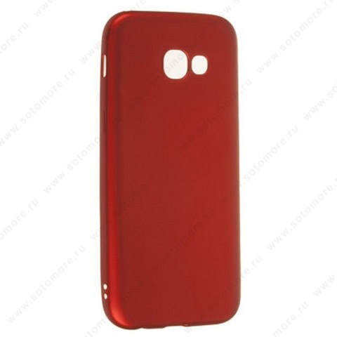 Накладка силиконовая Soft Touch ультра-тонкая для Samsung Galaxy A5 2017 красный