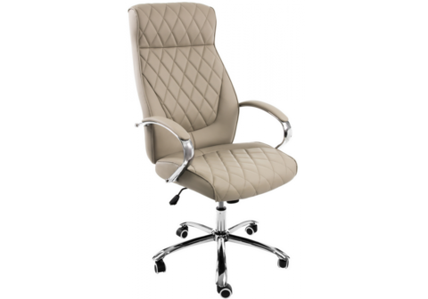 Офисное кресло для персонала и руководителя Компьютерное Monte серое 67*67*129 Хромированный металл /Серый