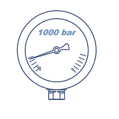 Манометр глицериновый D63 G1/4 - 1000 Bar - радиальное подключение VERSO