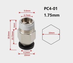 Фитинг  PC4 - 01 под тефлоновую трубку