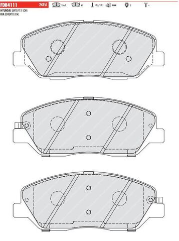 FDB4111 Тормозные колодки дисковые OE 'PREMIER'