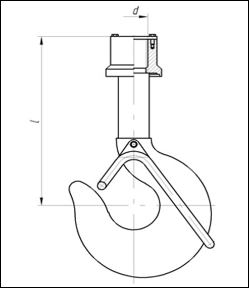 Чертеж крюка крана