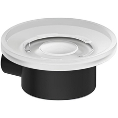 Kludi 5898539 Kludi 58 985 39 Vela R Мыльница настенная, (белое матовое стекло), черный матовый фото