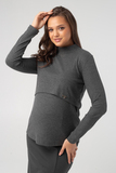 Лонгслив для беременных 17214 графит меланж