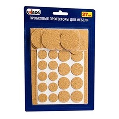 Пробковые подкладки самоклеящиеся для мебели UNIBOB (27 шт/упак) 49772
