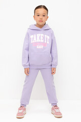 брюки  для девочки  КР 400783/пастельно-лиловый