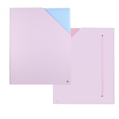 
          Папка архивная Alingar, 228*172 мм, пластик, 1500 мкм, на резинке с 4 файлами, розовая