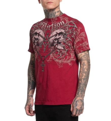 Affliction | Футболка мужская Collapse Tee CHILI PEPPER A29086 слева