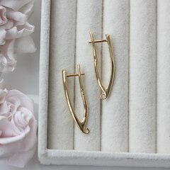 Швензы удлинённые 36*4 мм с английским замком, позолота, Ш125