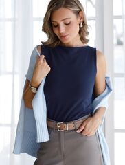 Топ из премиального хлопка с эластаном  D43.201 (119394)