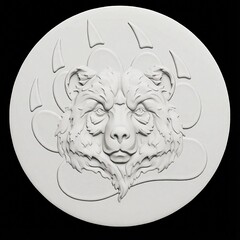 Силиконовый молд № 451 Медальон медвежья лапа