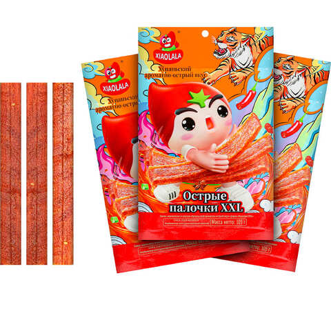 Снеки соевые «Палочки XXL» ароматно-острые (РФ) 1кор*8бл*10шт, 105гр