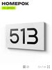 Номер на дверь 513, табличка на дверь для офиса, квартиры, кабинета, аудитории, склада, белая 120х70 мм, Айдентика Технолоджи