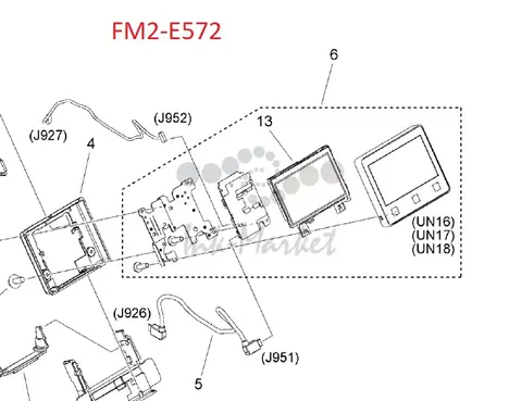 Панель управления в сборе Сanon MF451, MF453, MF455 (FM2-E572) OEM