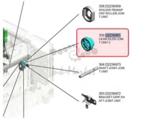 Шестерня промежуточная узла подхвата Ricoh D2236461