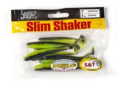 Мягкая съедобная приманка LJ Pro Series Slim Shaker 3in (76 мм), цвет T53, 9 шт