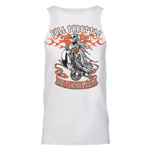 Rush Couture | Майка мужская FULL THROTTLE TANK TOP White RC272 спина