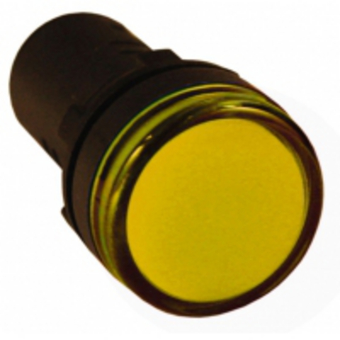 Лампа AD-22DS(LED)матрица d22мм желтый 12В AC/DC TDM