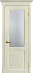 Дверь Тоскана-1 / Цвет Ваниль / Сатинат, контурный полимер б-цв. рис. Ромб / Двери МАРИАМ