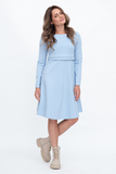 Платье для беременных и кормящих 15972 голубой