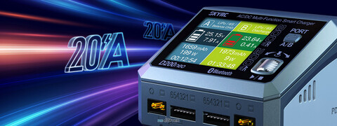 Зарядное устройство SkyRC D200 neo 10А 2x400W(DC)/2x100W(AC) LiPo 6S USB-C PD Bluetooth