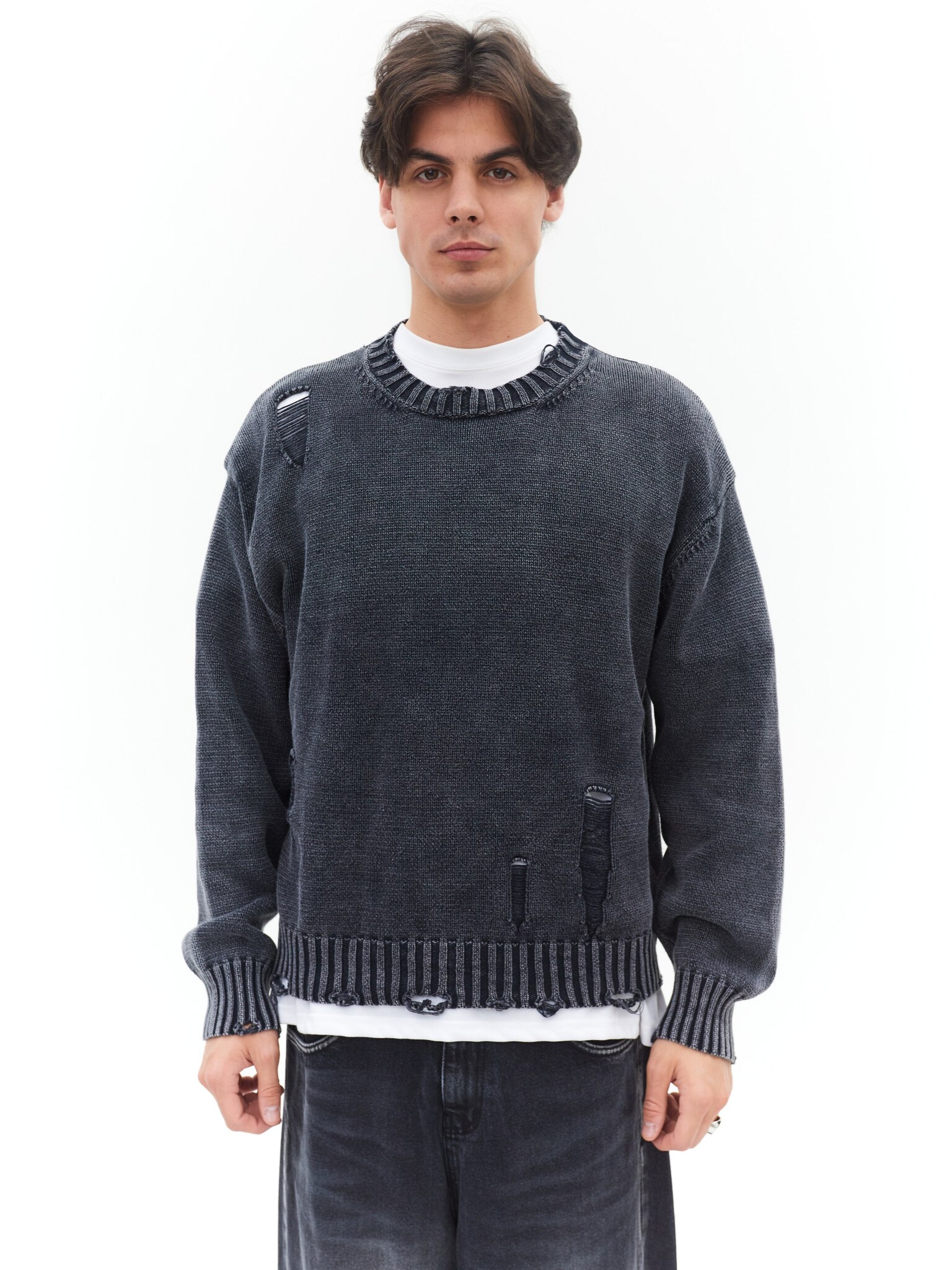 Джемпер мужской FORCE перфорация (графит)