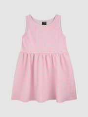 Платье без рукавов Mjölk Клетка розовая