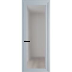 Алюминиевая дверь 1AGP серебро остеклённая