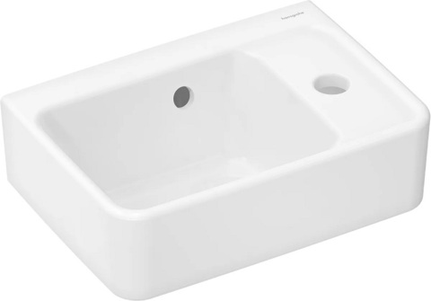 Hansgrohe 60129450 Xanuia Q Раковина гостевая 360x250 с отверстием под смеситель и переливом, белый
